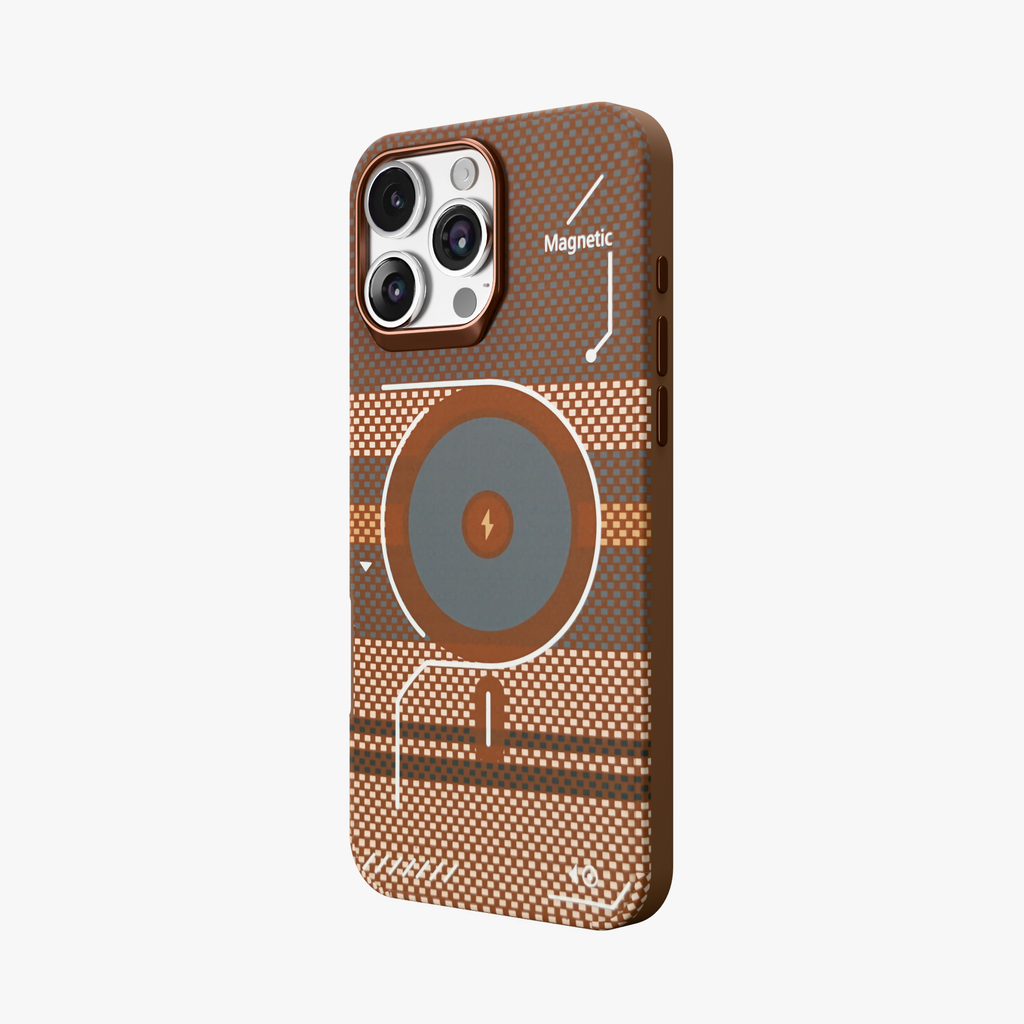 ArtiShell – Brown Detachable Layer Modular MagSafe Case for iPhone 16 pro max