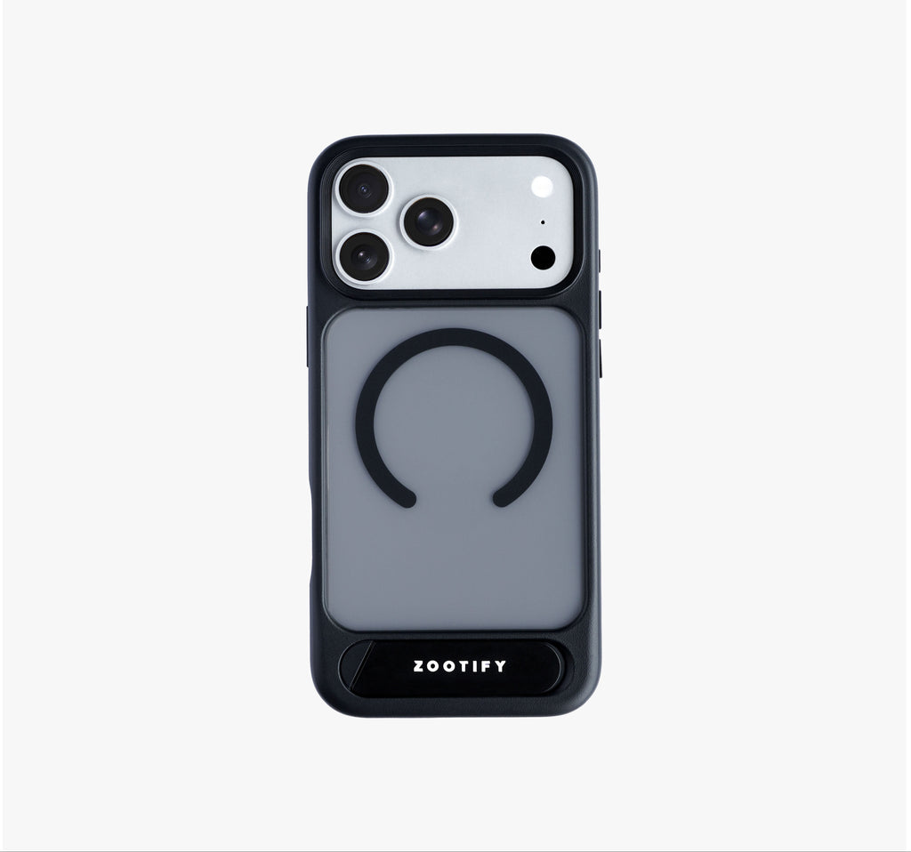 Frostand – Black Frosted MagSafe Case Cover with Kickstand for iPhone 17 pro