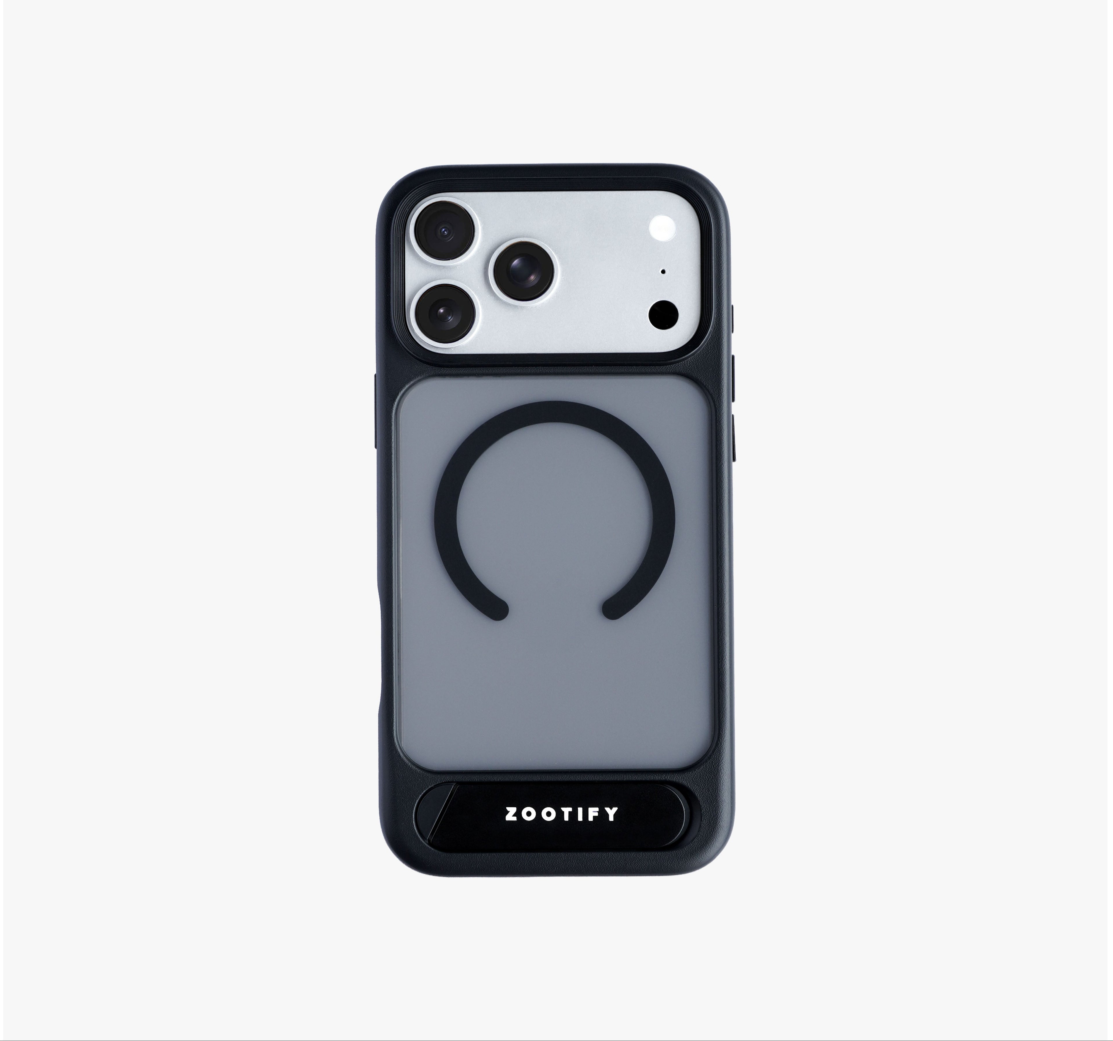 Frostand – Black Frosted MagSafe Case Cover with Kickstand for iPhone 17 pro
