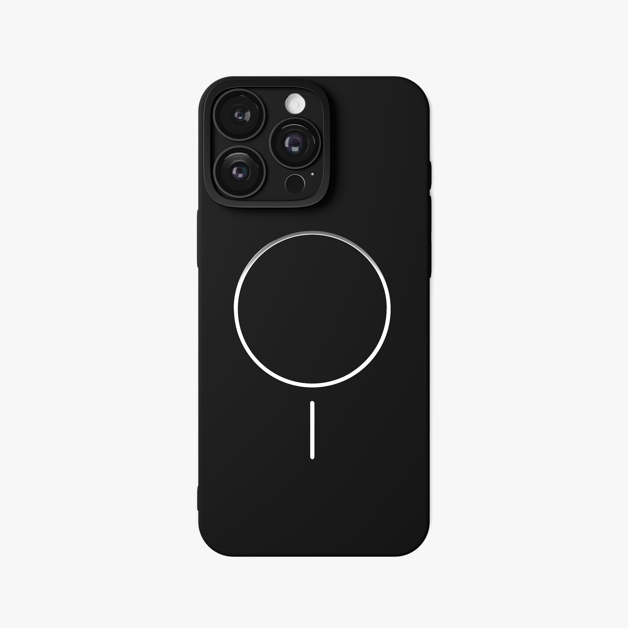 CamSafe – Black Minimal phone case with Kickstand & LensGuard for iPhone 16 pro max
