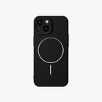 CamSafe – Black Minimal phone case with Kickstand & Lensguard for iPhone 15