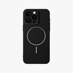 CamSafe – Black Minimal phone case with Kickstand & LensGuard for iPhone 15 pro max