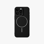 CamSafe –  Black Minimal phone case with Kickstand & LensGuard for iPhone 15 pro