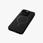 CamSafe – Black Minimal phone case with Kickstand & LensGuard for iPhone 15 pro max