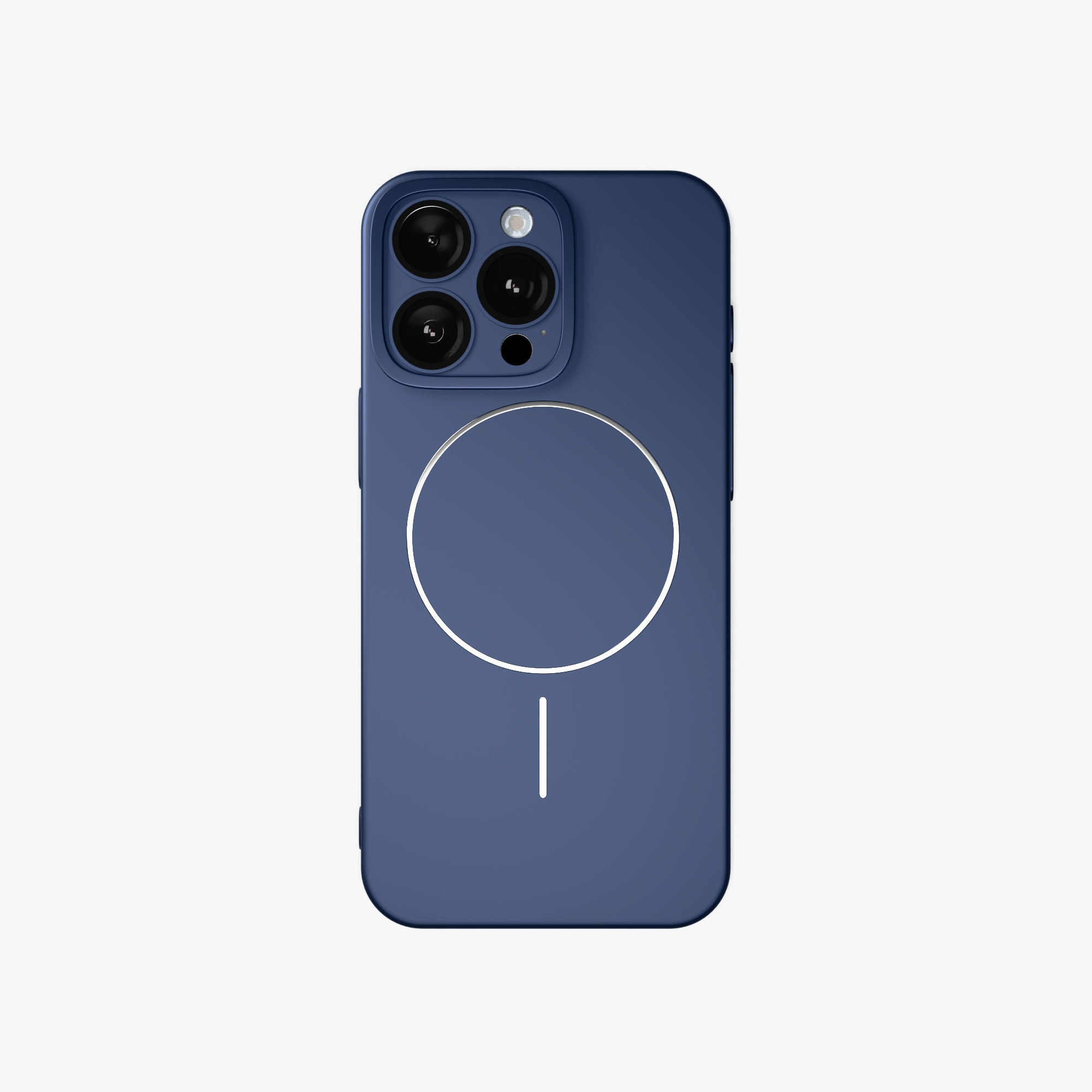 CamSafe –  Blue Minimal phone case with Kickstand & LensGuard for iPhone 15 pro