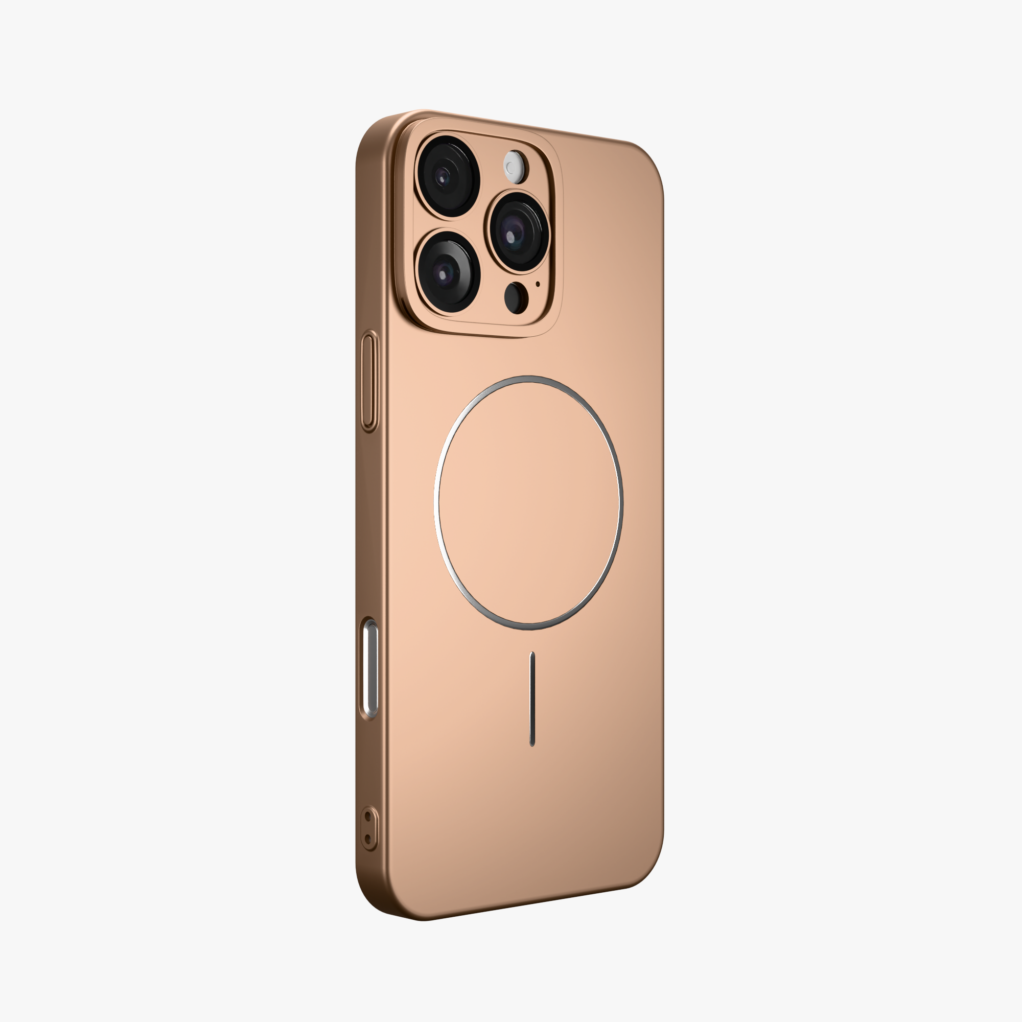 CamSafe – Brown Minimal phone case with Kickstand & LensGuard for iPhone 16 pro max