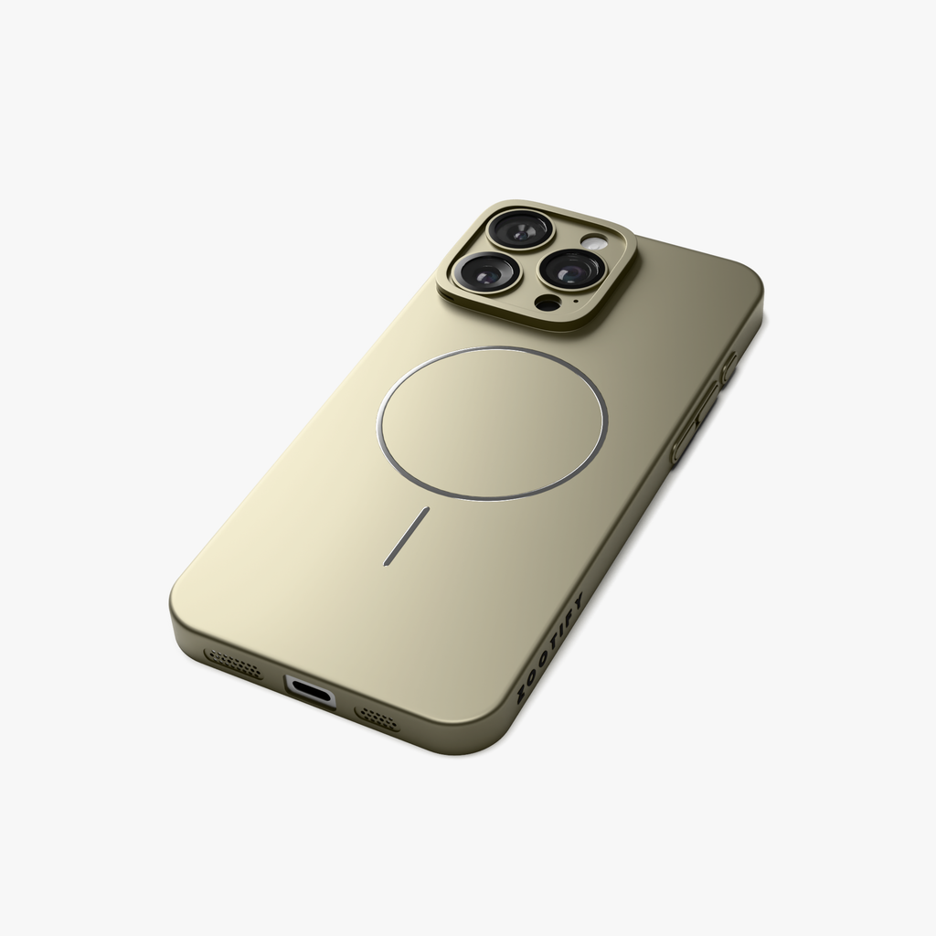 CamSafe – Grey Minimal phone case with Kickstand & LensGuard for iPhone 16 pro max