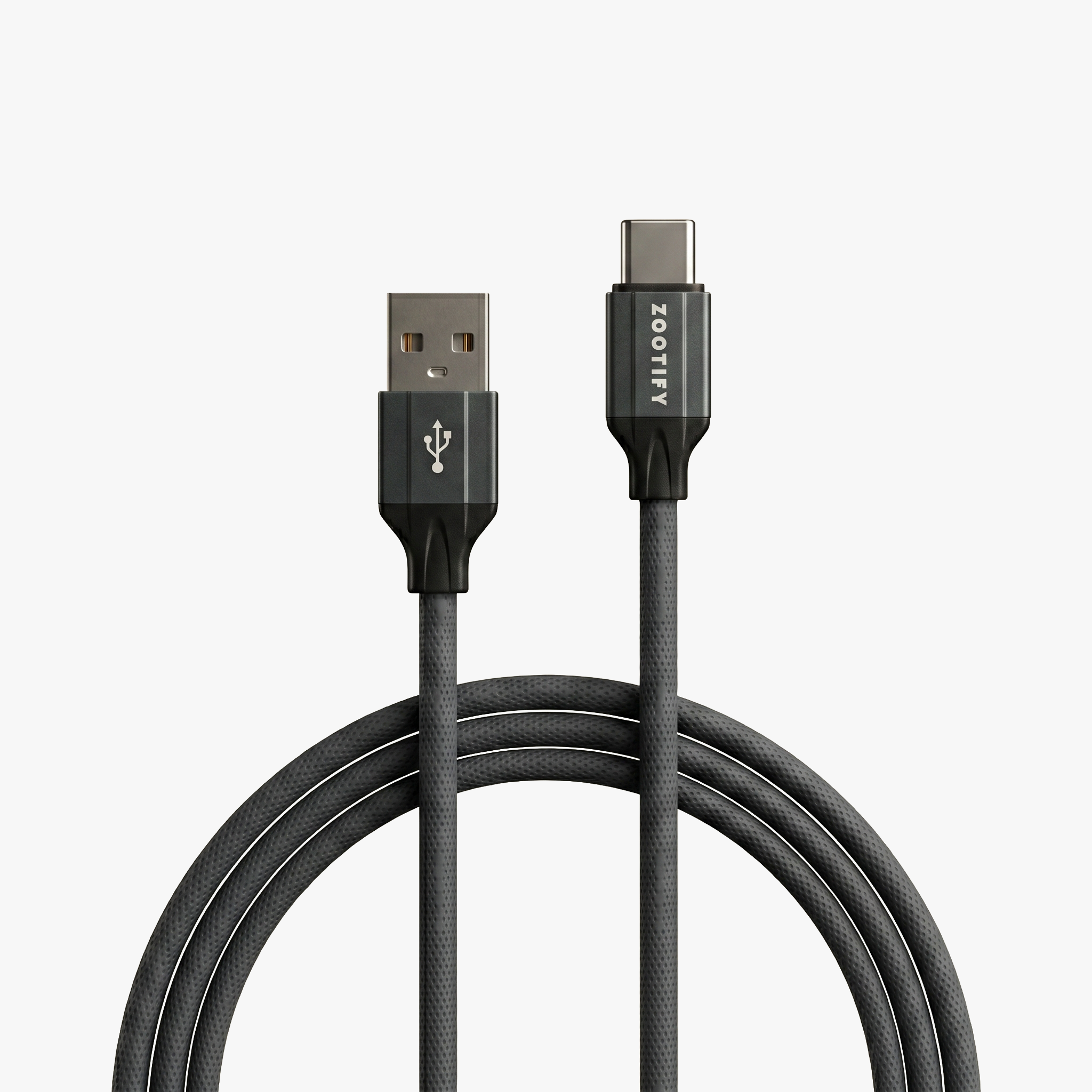 Zootify PWR 30W USB A to C Fast Charging Data Cable – 1m Grey