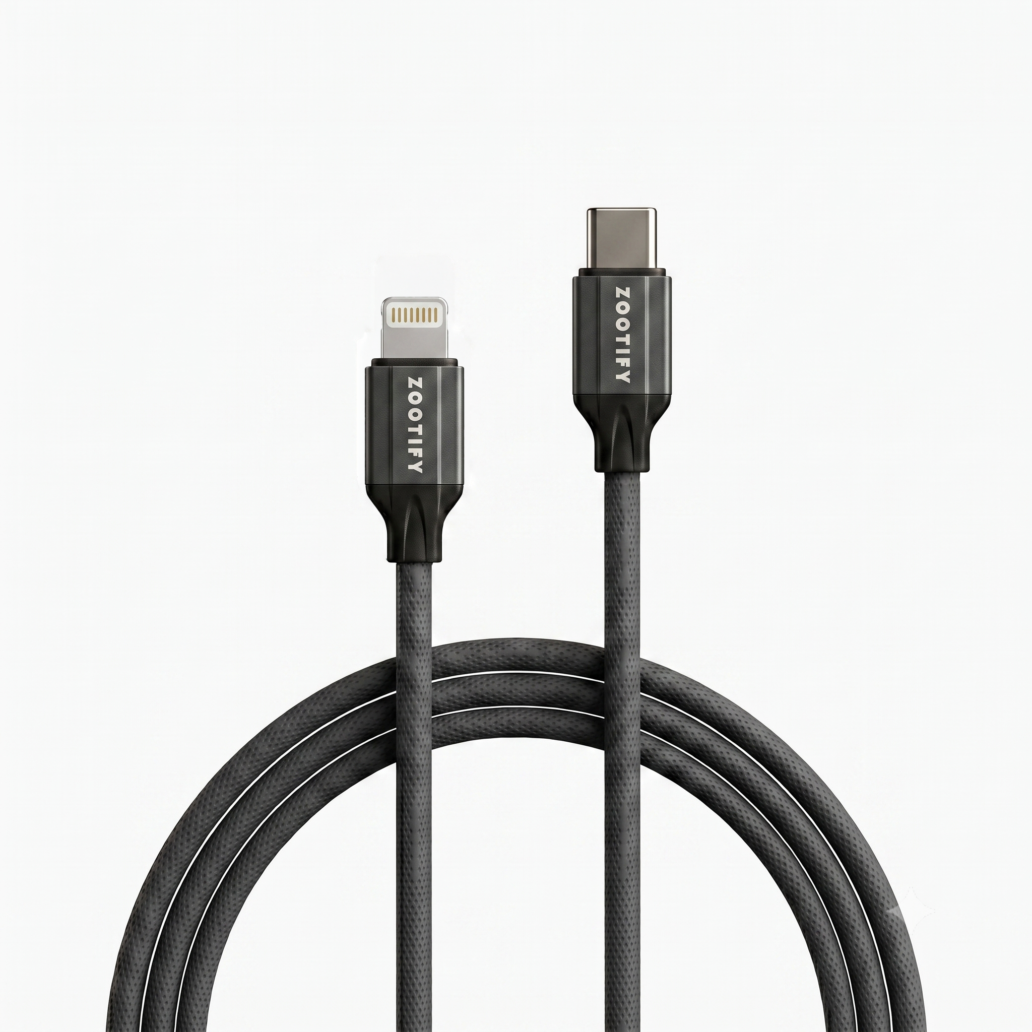Zootify PWR 30W Type-C to Lightning Fast Charging Data Cable – 1m Grey