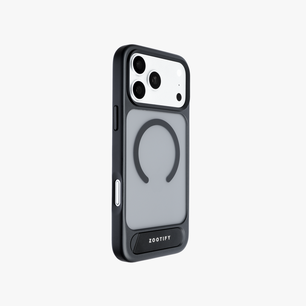 Frostand – Black Frosted MagSafe Case Cover with Kickstand for iPhone 17 pro