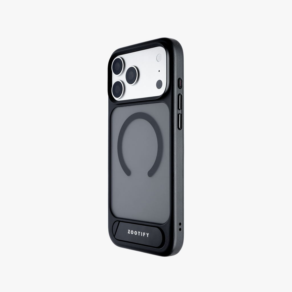 Frostand – Black Frosted MagSafe Case Cover with Kickstand for iPhone 17 pro