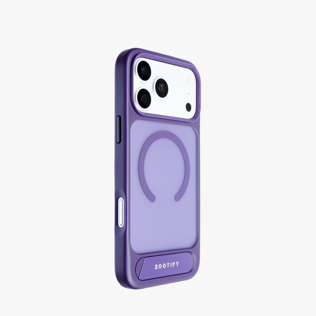 Frostand – Purple Frosted MagSafe Case Cover with Kickstand for iPhone 17 pro