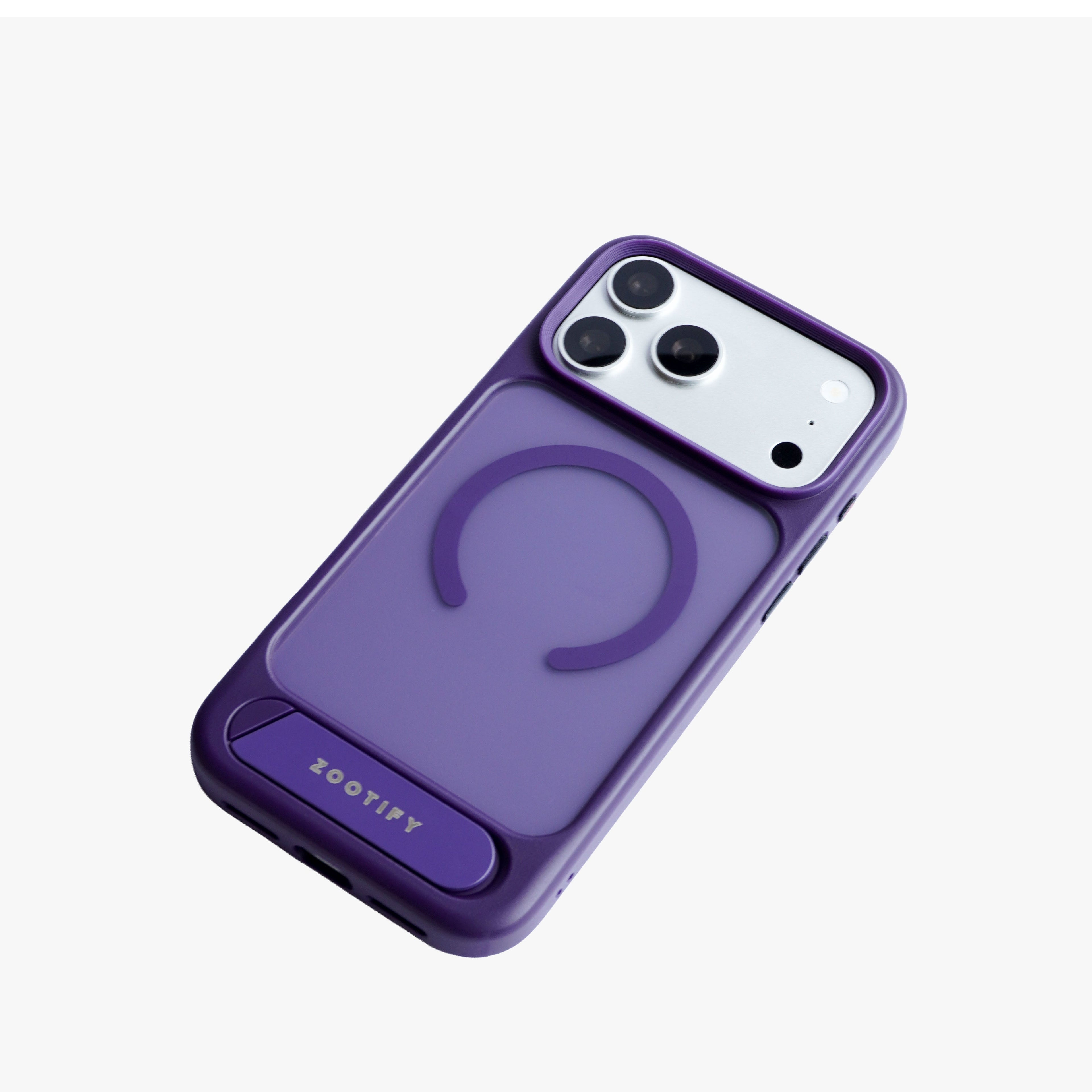 Frostand – Purple Frosted MagSafe Case Cover with Kickstand for iPhone 17 Pro Max