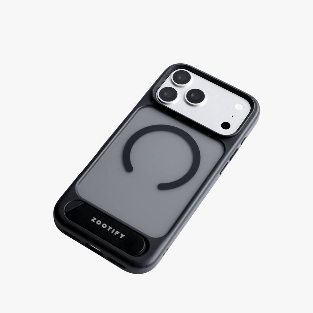 Frostand – Black Frosted MagSafe Case Cover with Kickstand for iPhone 17 pro