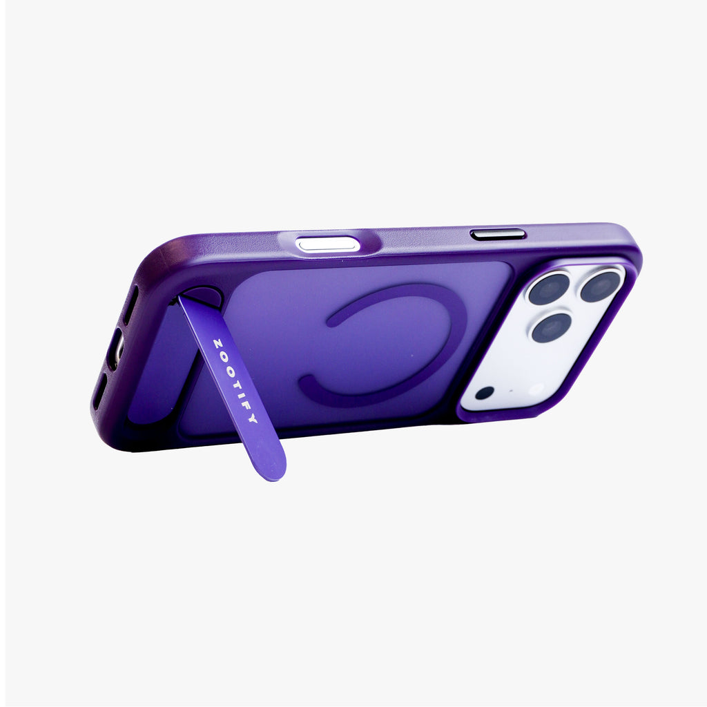 Frostand – Purple Frosted MagSafe Case Cover with Kickstand for iPhone 17 pro