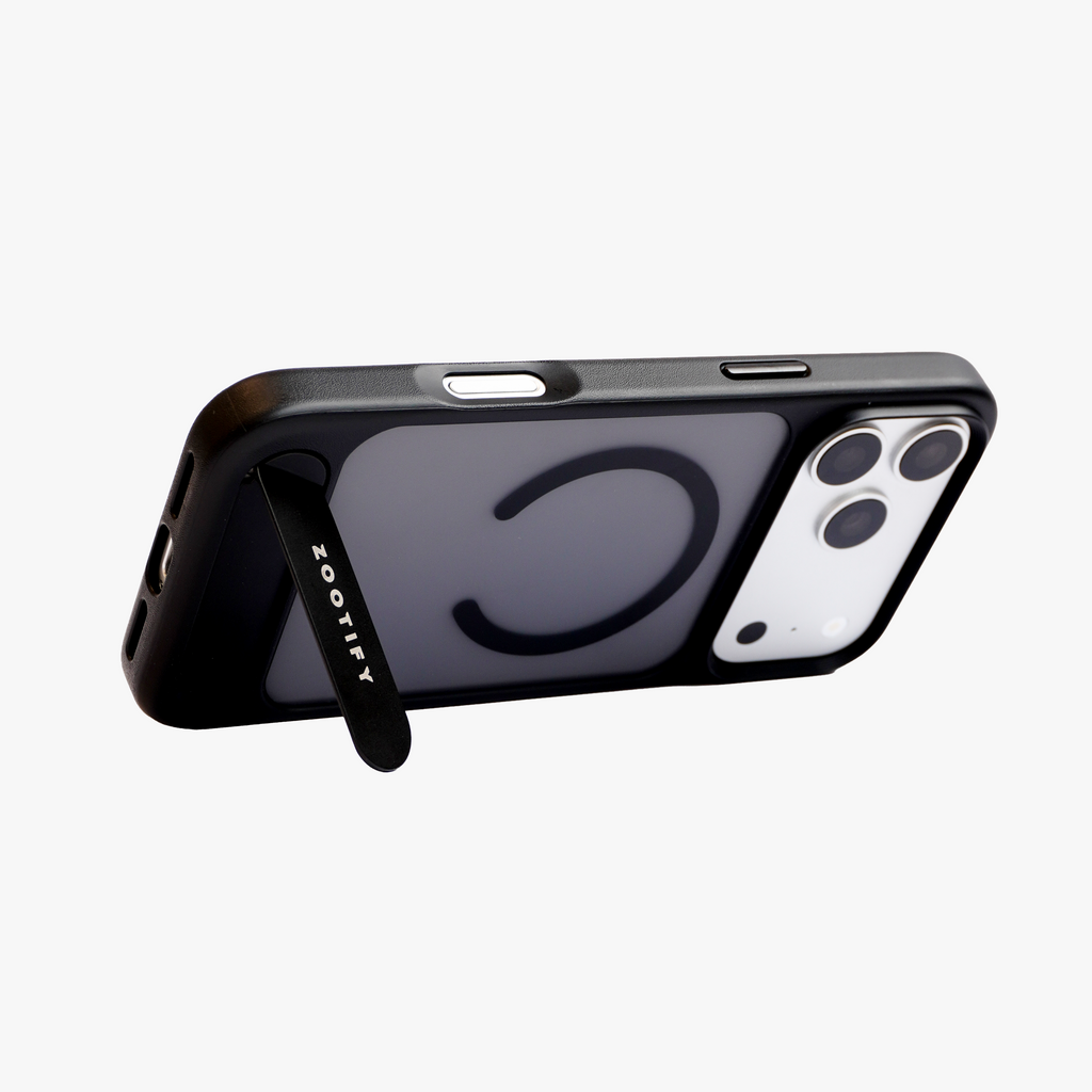 Frostand – Black Frosted MagSafe Case Cover with Kickstand for iPhone 17 pro