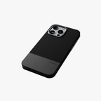 ForgeCraft – Black Vintage Leather Grip Case for iPhone 15 pro