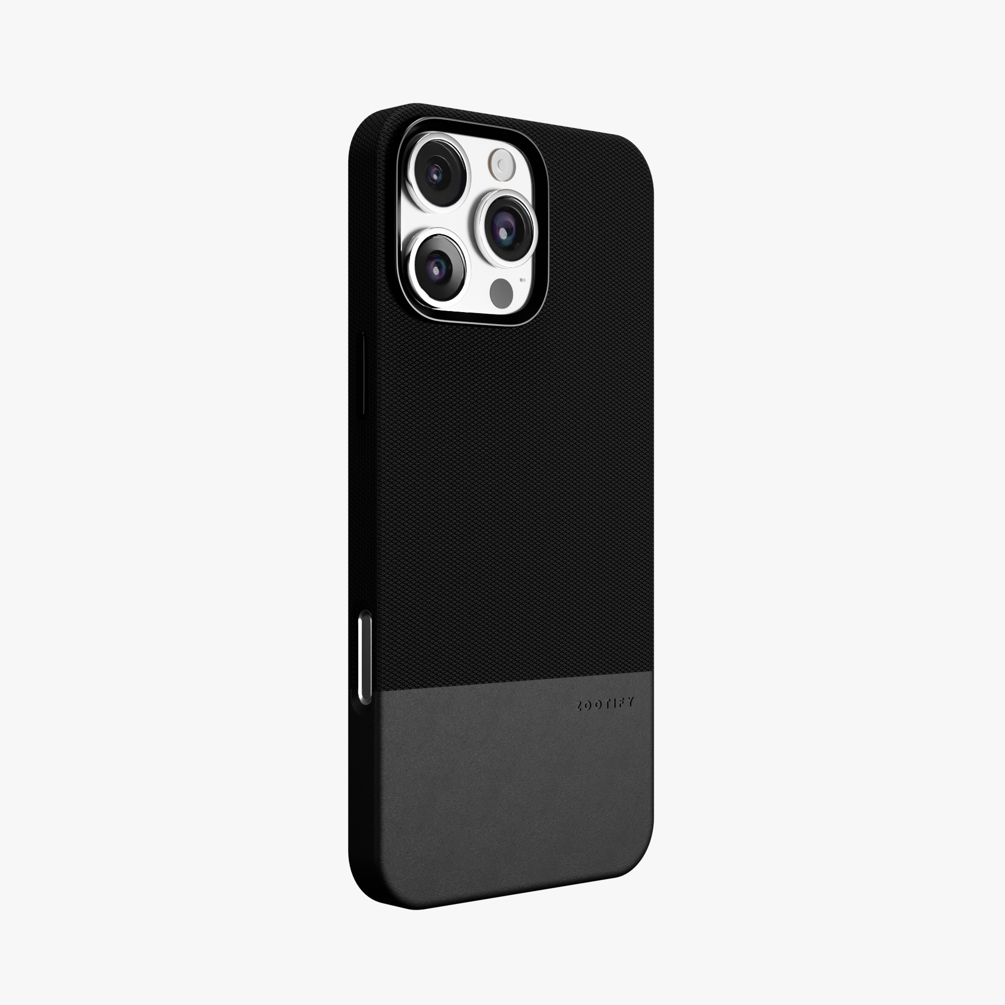 ForgeCraft – Black Vintage Leather Grip Case for iPhone 16 pro max