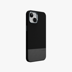 ForgeCraft – Black Vintage Leather Grip Case for iPhone 15