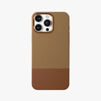 ForgeCraft – Brown Vintage Leather Grip Case for iPhone 16 pro max