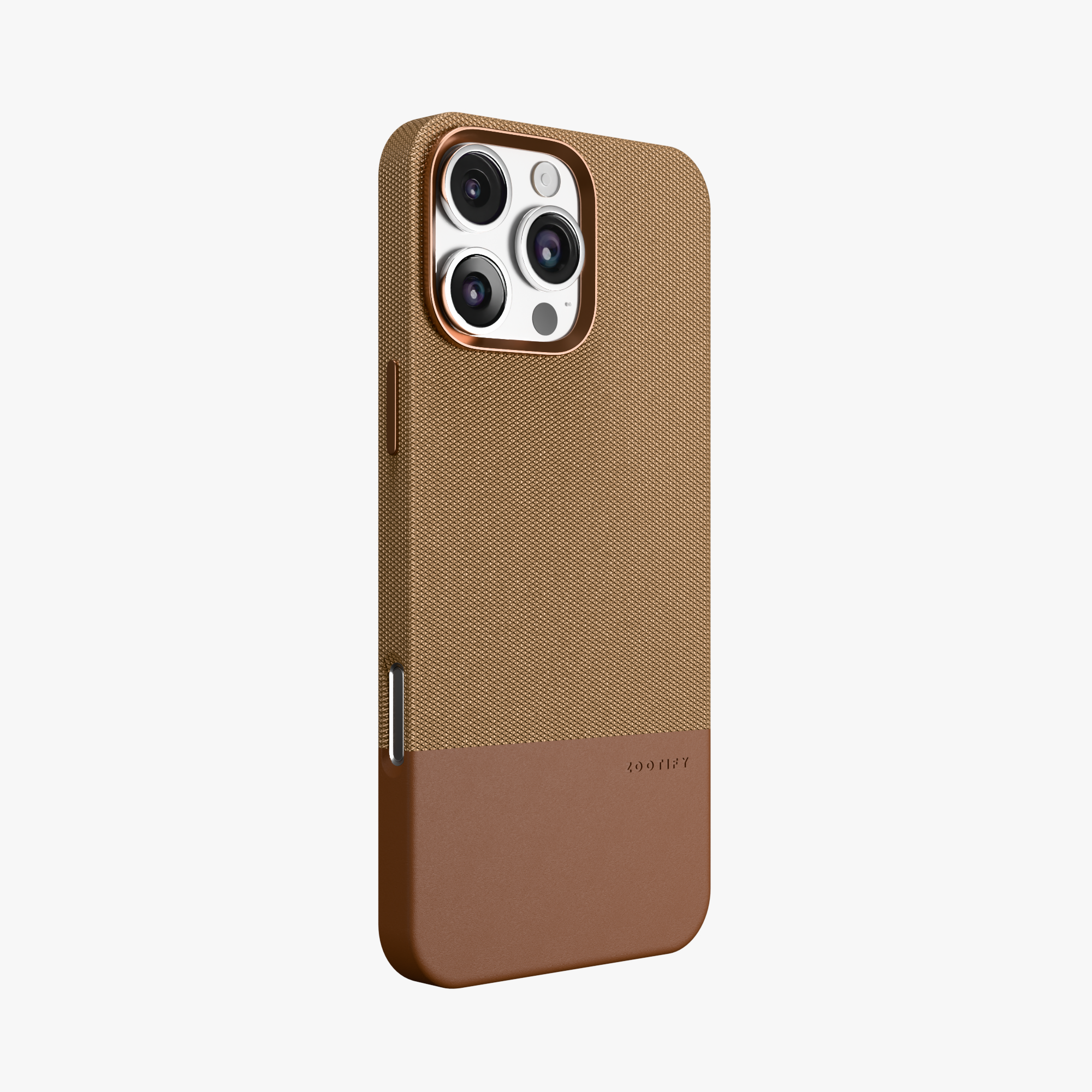 ForgeCraft – Brown Vintage Leather Grip Case for iPhone 16 pro max
