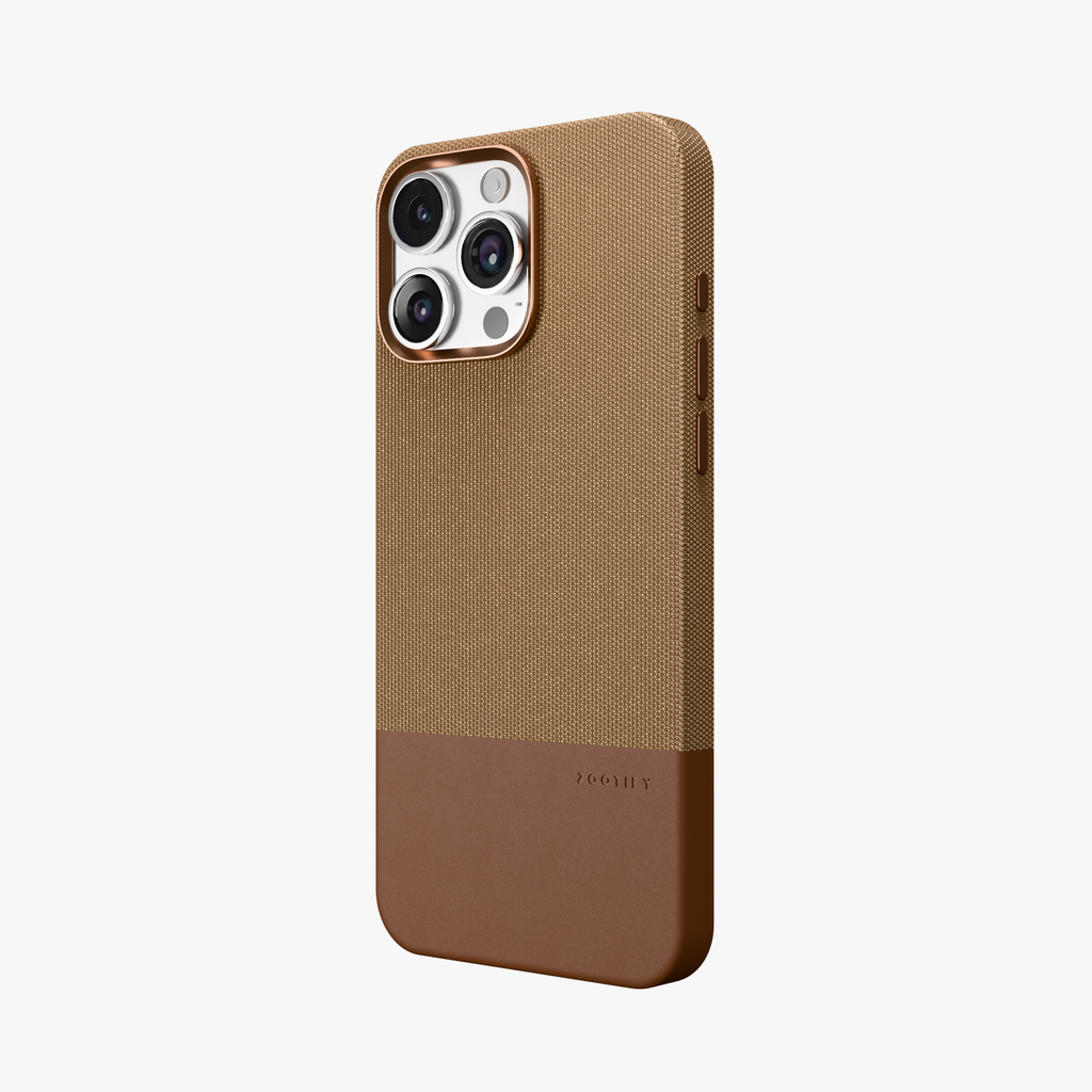 ForgeCraft – Brown Vintage Leather Grip Case for iPhone 16 pro max