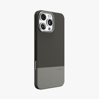 ForgeCraft – Titanium Grey Vintage Leather Grip Case for iPhone 16 pro max