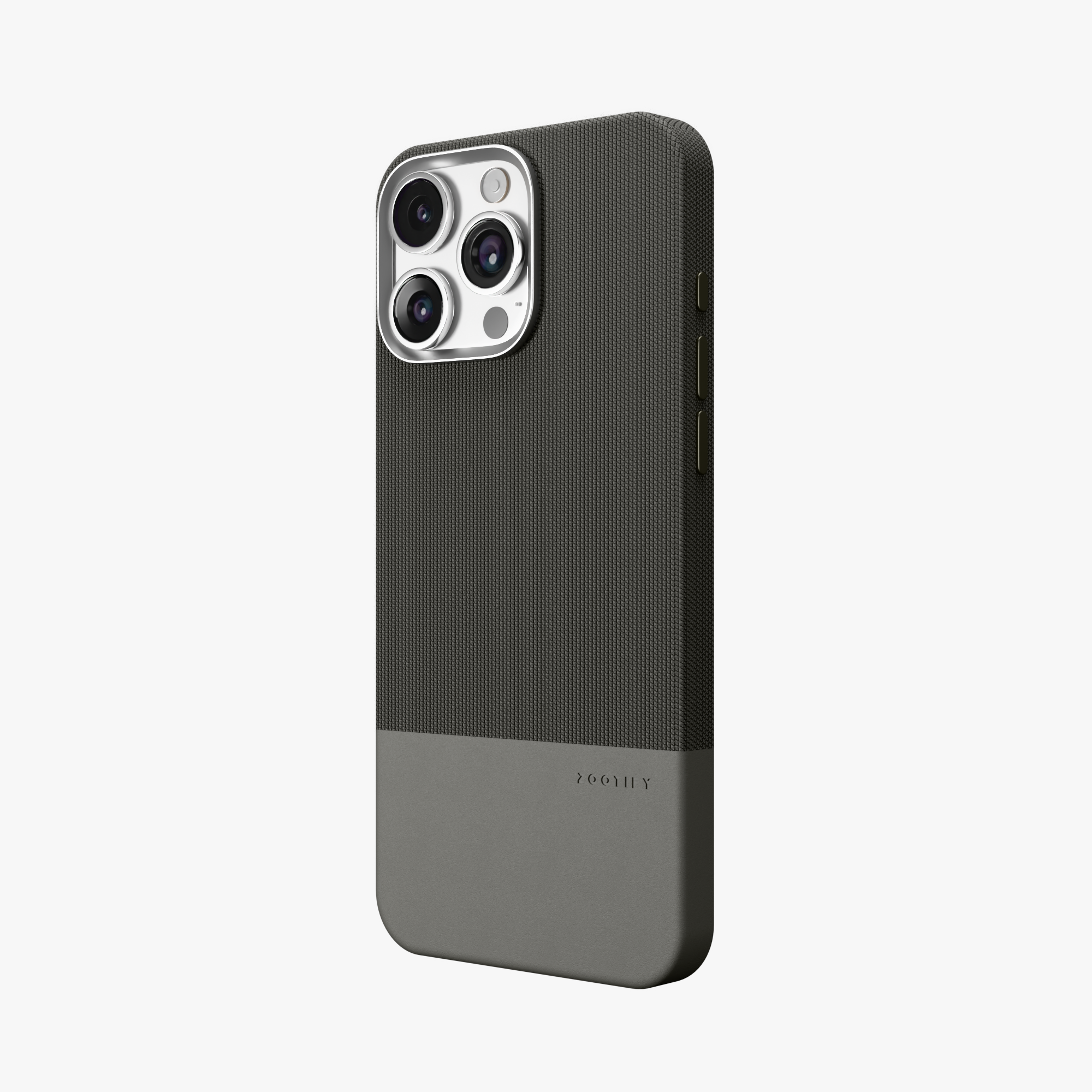 ForgeCraft – Titanium Grey Vintage Leather Grip Case for iPhone 16 pro max