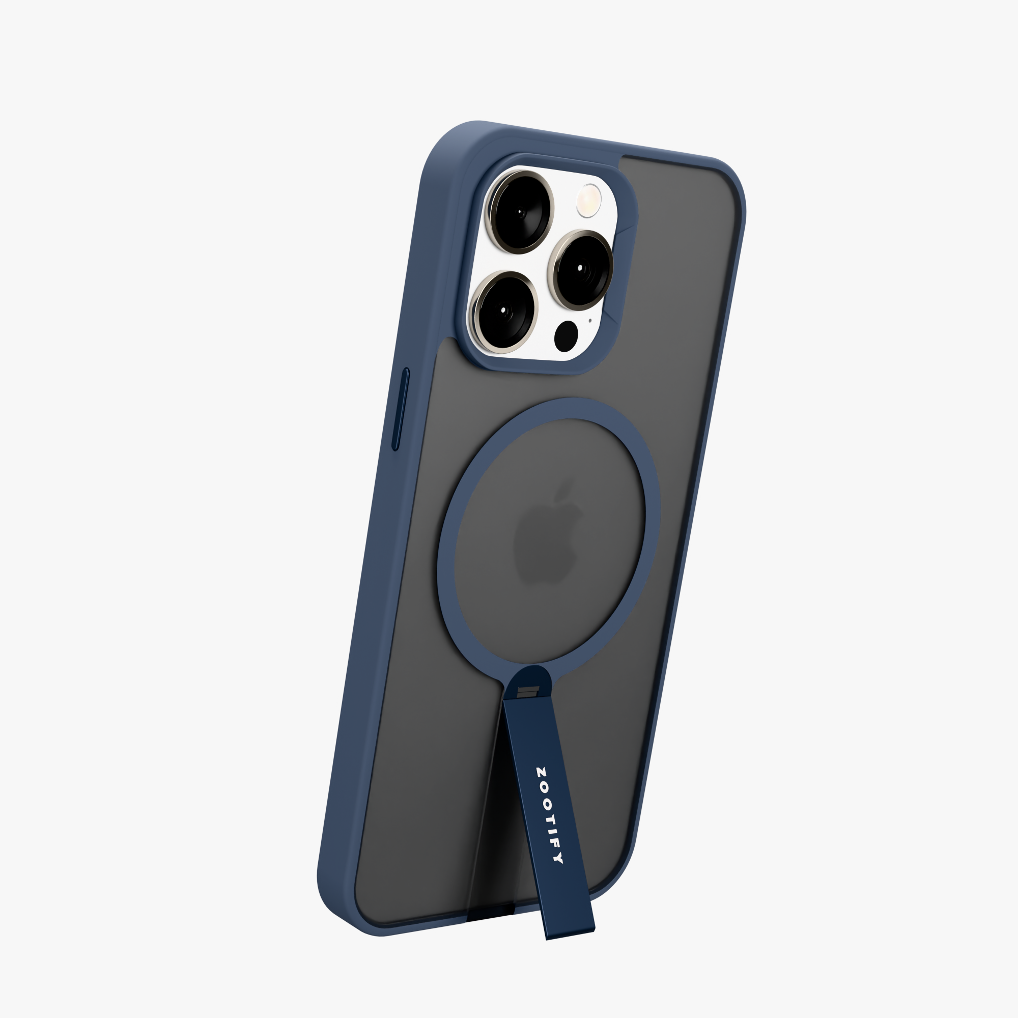 FroStand – Blue Matte MagSafe T-Stand Case for iPhone 15 pro max