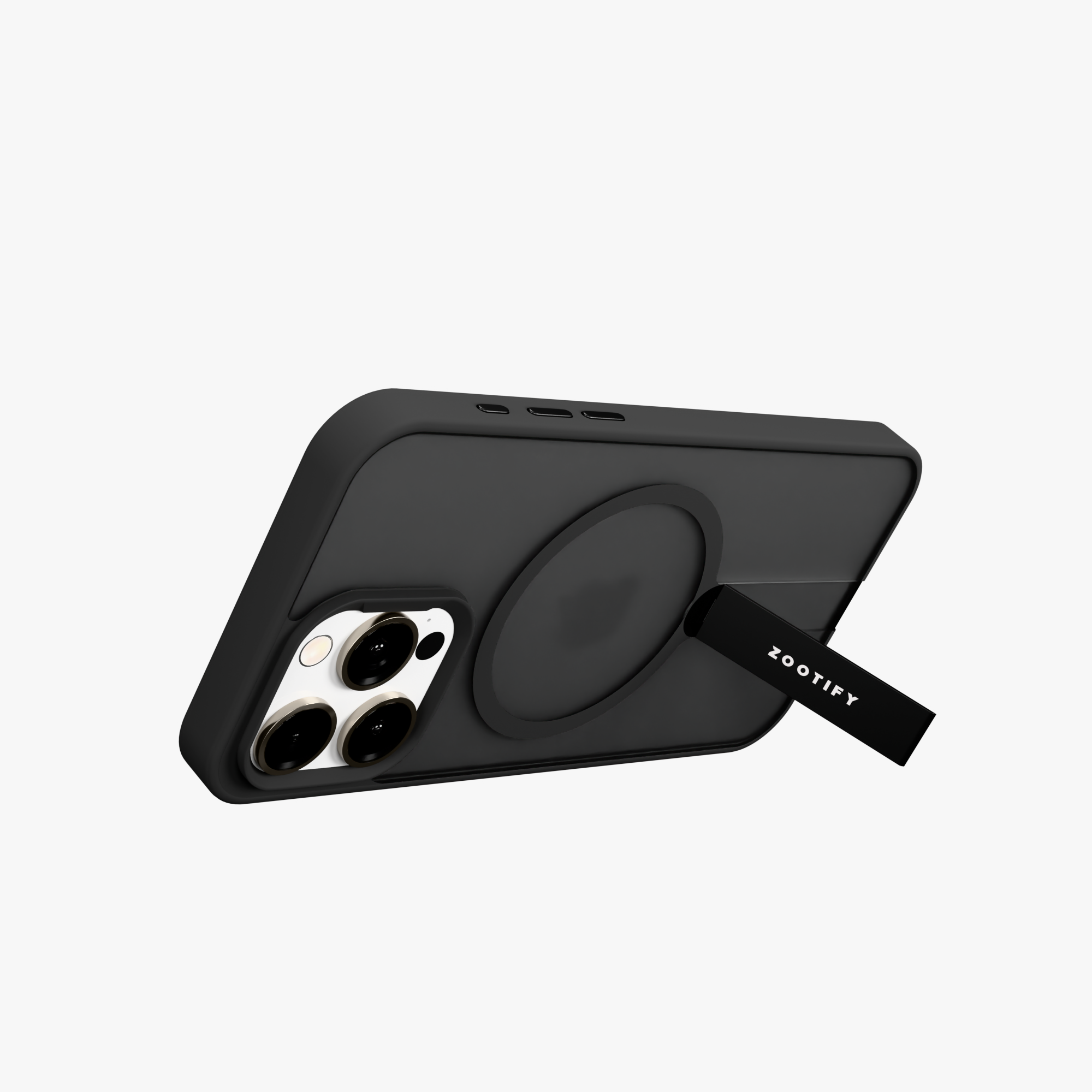 FroStand – Black Matte MagSafe T-Stand Case for iPhone 15 pro max