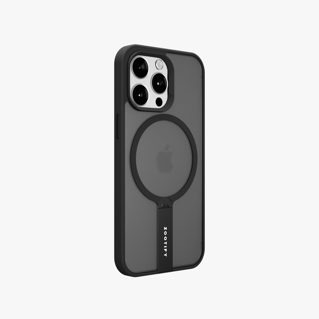 FroStand – Black Matte MagSafe T-Stand Case for iPhone 15 pro