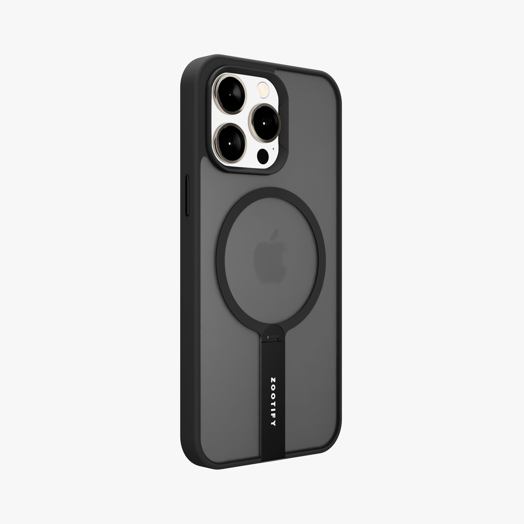 FroStand – Black Matte MagSafe T-Stand Case for iPhone 15 pro max