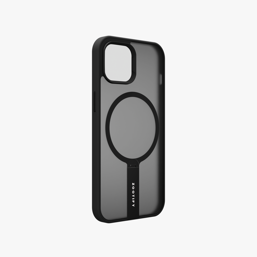FroStand – Black Matte MagSafe T-Stand Case for iPhone 15