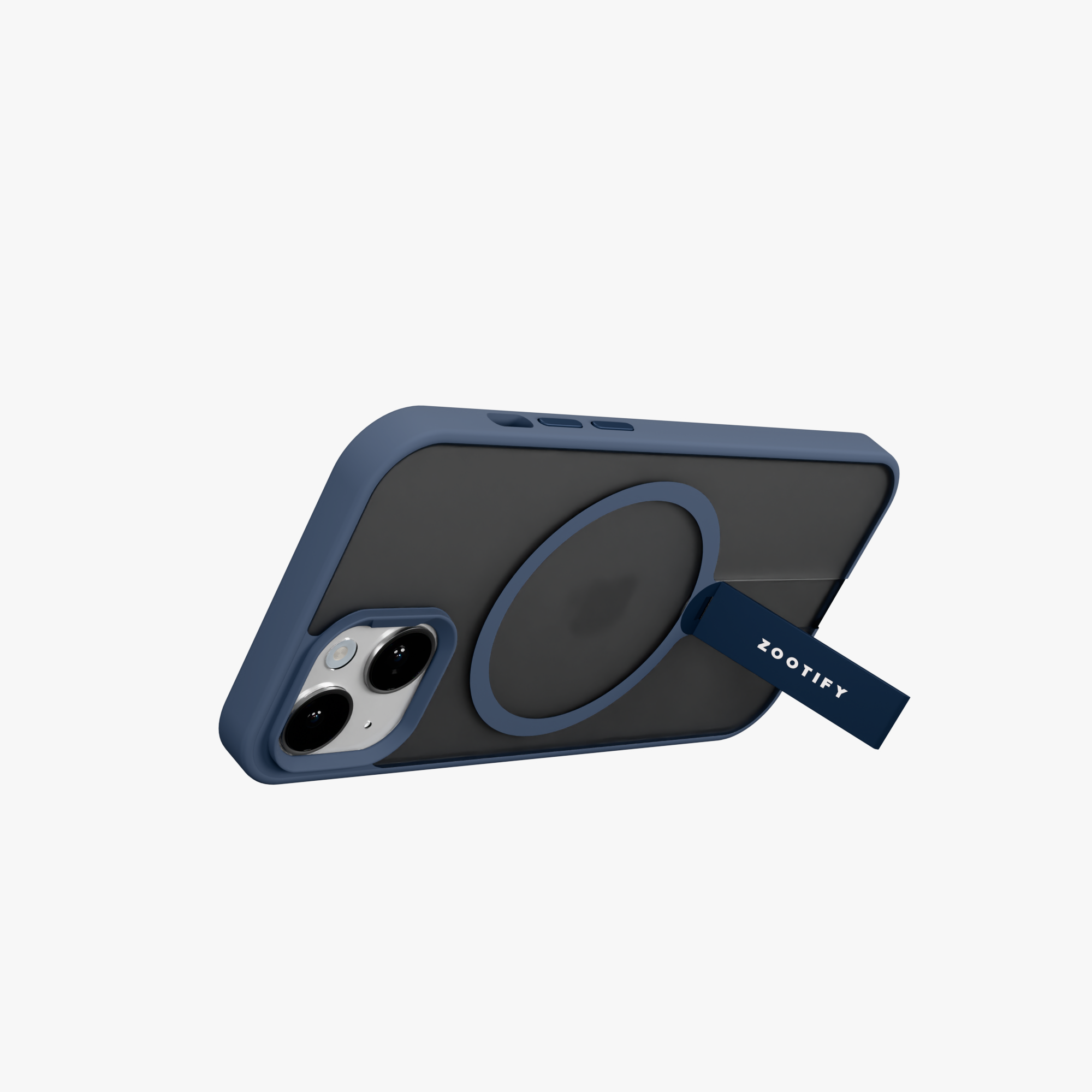 FroStand – Blue Matte MagSafe T-Stand Case for iPhone 15