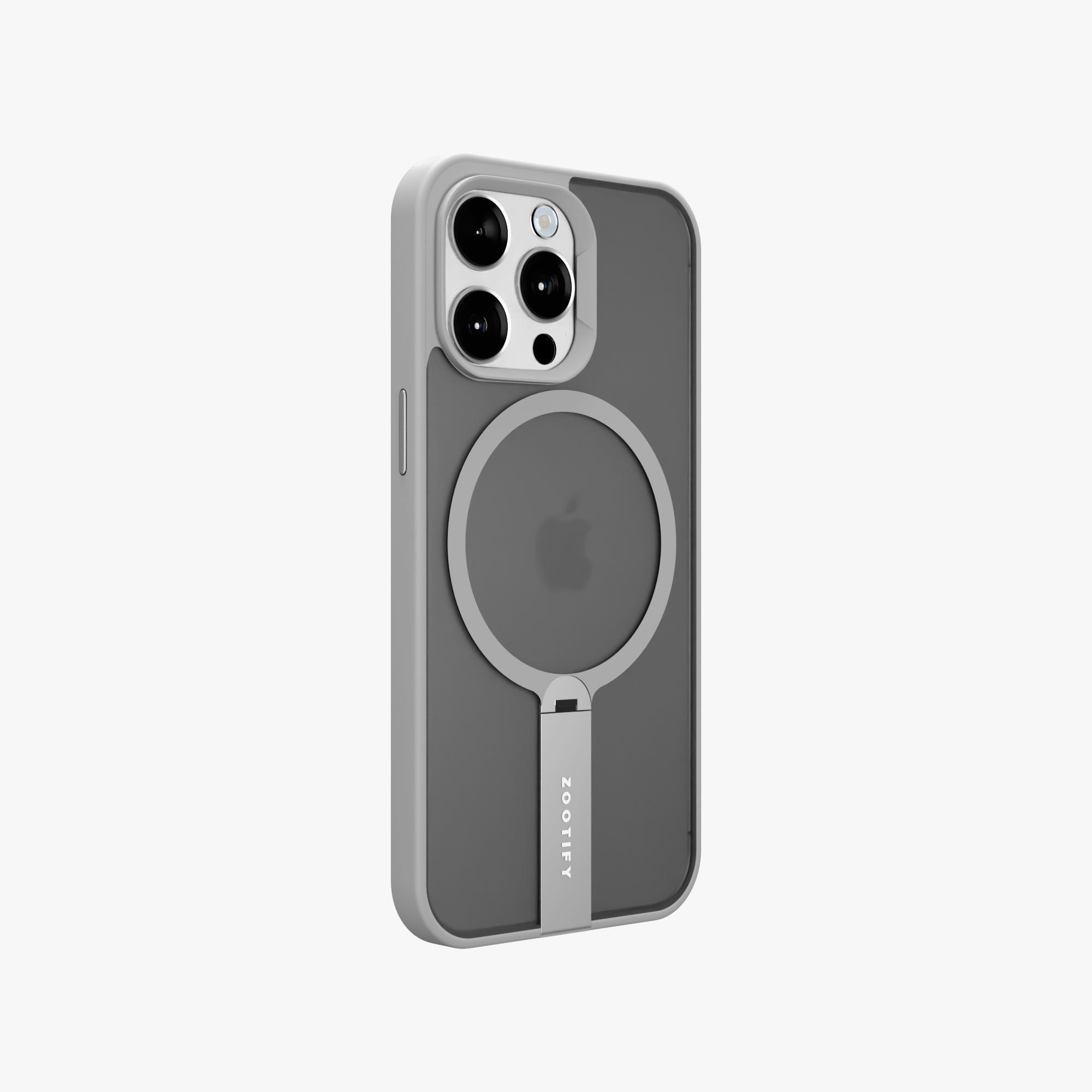FroStand – Titanium Grey Matte MagSafe T-Stand Case for iPhone 15 pro