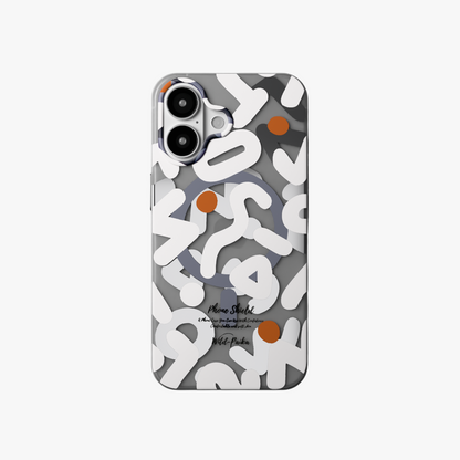 NeoWave – White Double-layer Print Frosted MagSafe Phone Cover for iPhone 16