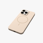 GlossCraft –  Beige Classic Glossy Magsafe Phone Case for iPhone 15 pro max