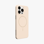GlossCraft –  Beige Classic Glossy Magsafe Phone Case for iPhone 15 pro max