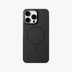 GlossCraft –  Black Classic Glossy Magsafe Phone Case for iPhone 15 pro max