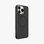 GlossCraft –  Black Classic Glossy Magsafe Phone Case for iPhone 15 pro max