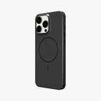 GlossCraft –  Black Classic Glossy Magsafe Phone Case for iPhone 15 pro max