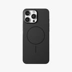GlossCraft –  Black Classic Glossy Magsafe Phone Case for iPhone 16 pro max