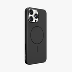 GlossCraft –  Black Classic Glossy Magsafe Phone Case for iPhone 16 pro max