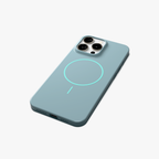 GlossCraft –  Classic Blue Glossy Magsafe Phone Case for iPhone 15 pro max