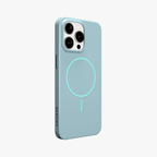 GlossCraft –  Classic Blue Glossy Magsafe Phone Case for iPhone 15 pro max