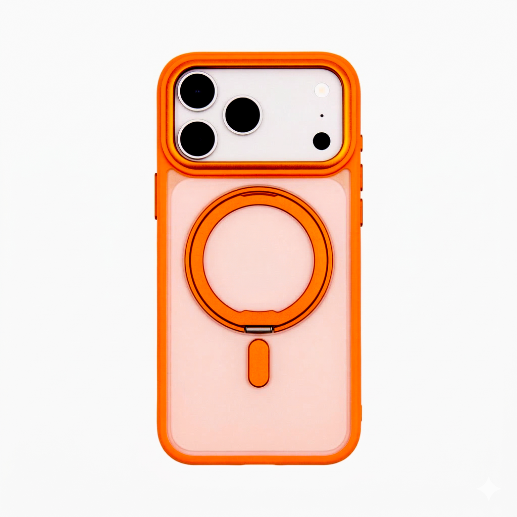 Orbit Grip – Orange O-Stand MagSafe case cover for iPhone 17 Pro Max