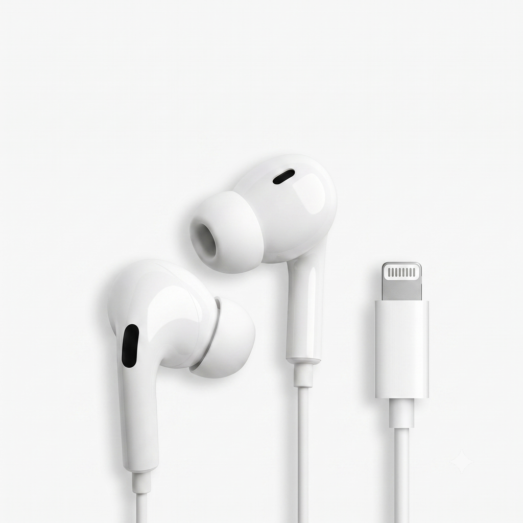 Zootify Aura 3 - Lightening Wired Earphones with Mic | White