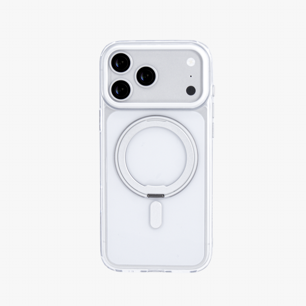 Orbit Grip – Clear transparent O-Stand MagSafe case cover for iPhone 17 Pro Max