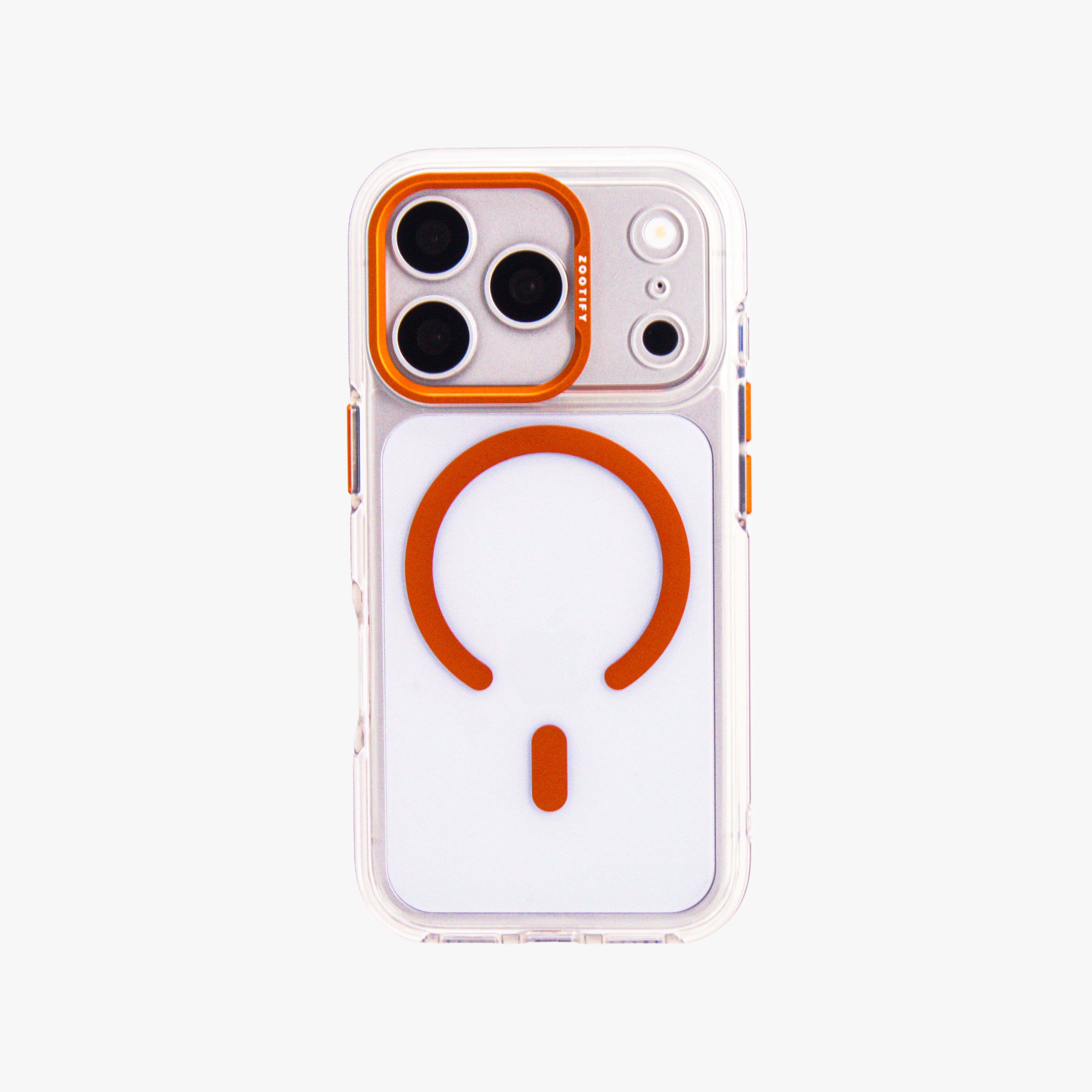 Ironclad – Transparent Orange MagSafe Case Cover for iPhone 17 pro