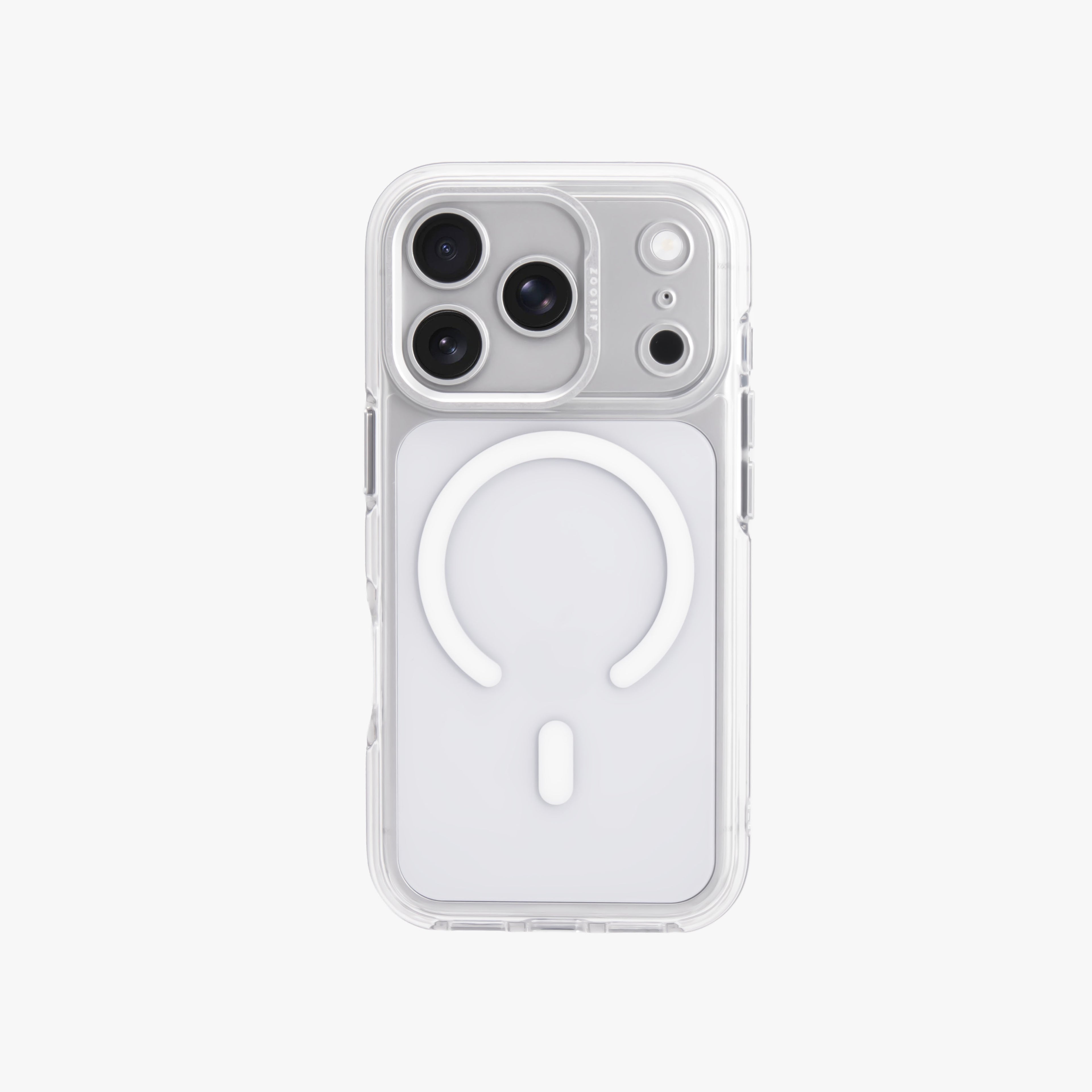 Ironclad – Transparent Silver MagSafe Case Cover for iPhone 17 pro